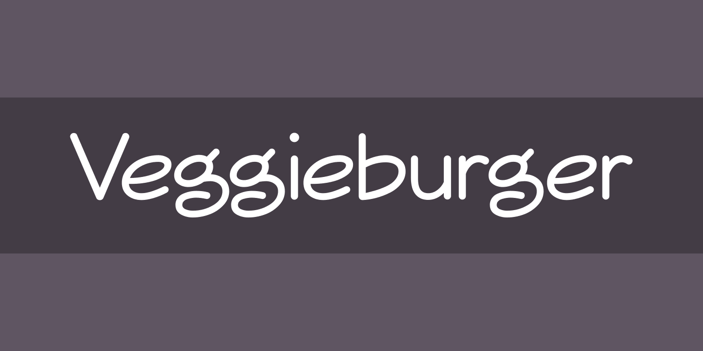 Пример шрифта Veggieburger